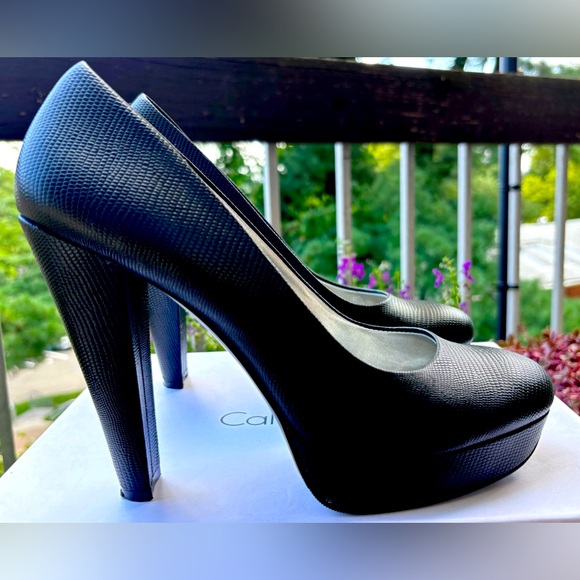 Calvin Klein Textured Leather Platform Pump
Size 10
Like New - Picture 3 of 11